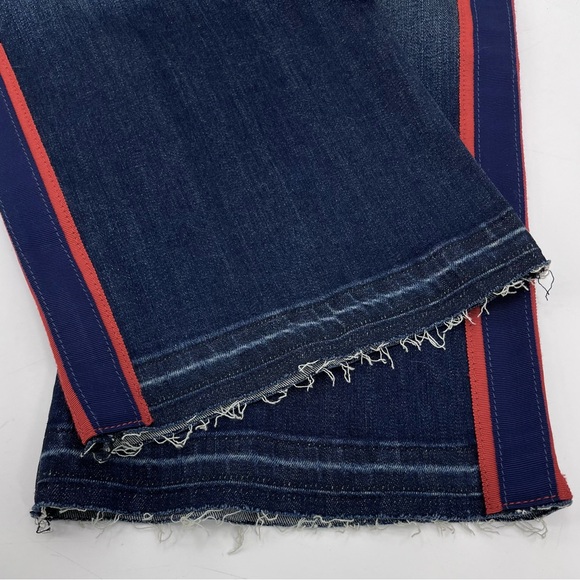 Veronica Beard Carolyn High-Rise Baby Boot Crop Tuxedo Stripe Jeans Plus Size 22 - Picture 7 of 11